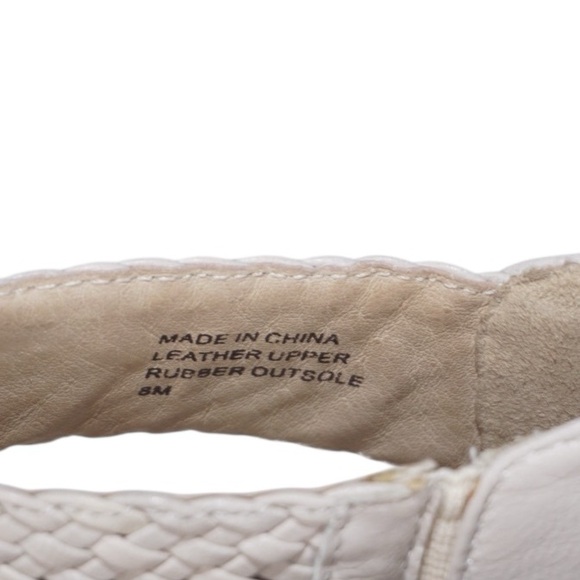 Michael Kors White Woven Leather Ankle Strap Slingback Stiletto Pumps, Size 8 - Picture 5 of 11